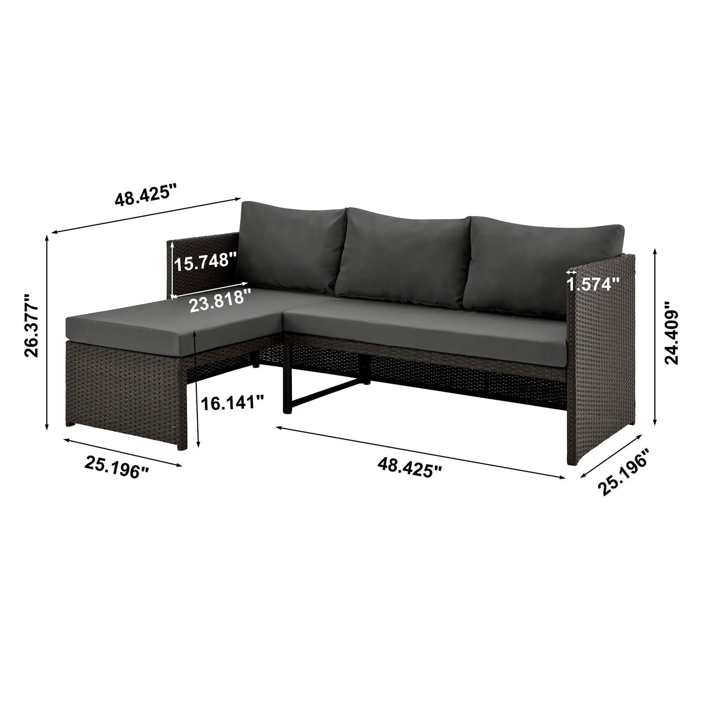 Menton - 3 Piece Sectional Set by HouseOfZazla