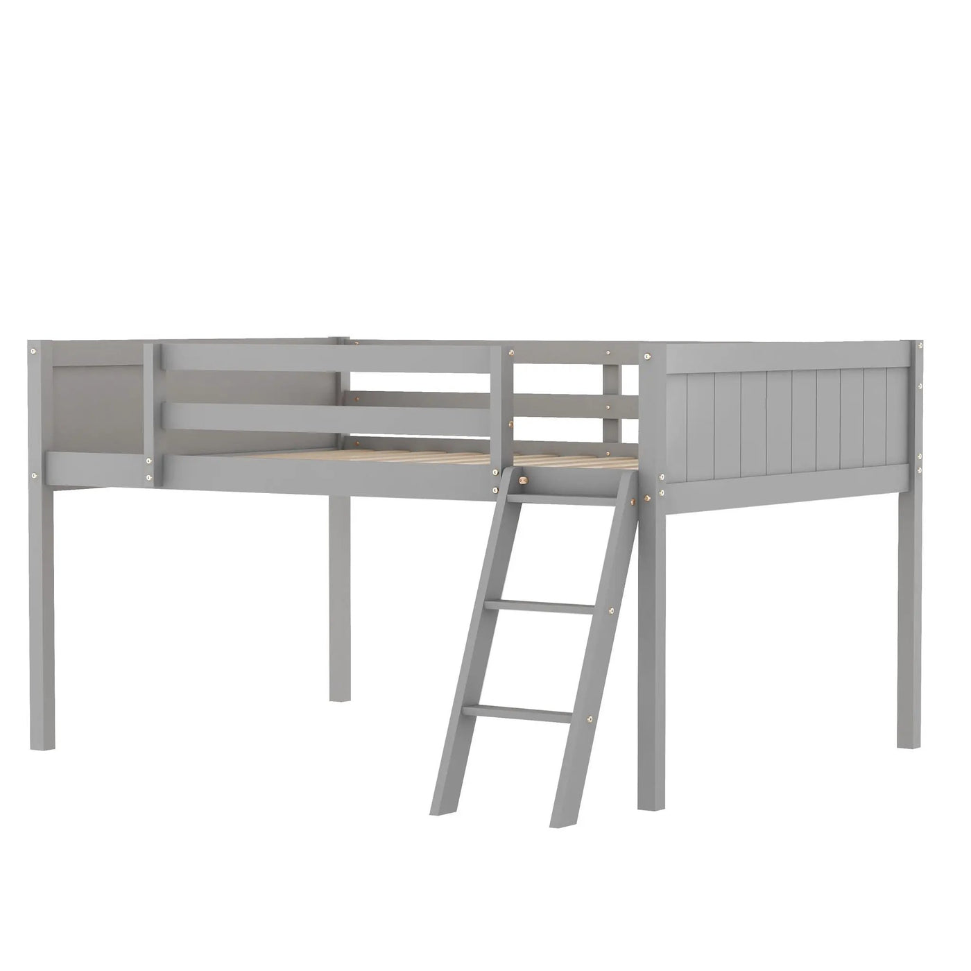Low Loft Bed With Adjustable Ladder by HouseOfZazla