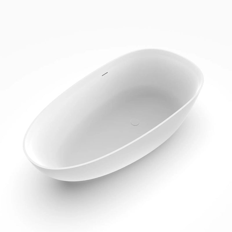 71 Inch Artificial Stone Freestanding Bathroom Bathtub by HouseOfZazla