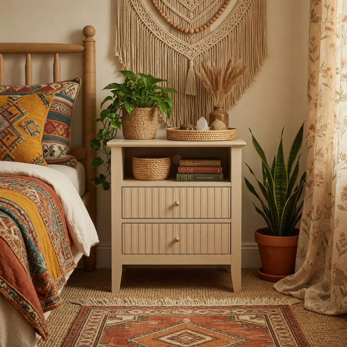 Fluted Nightstand With 2 Drawers by HouseOfZazla