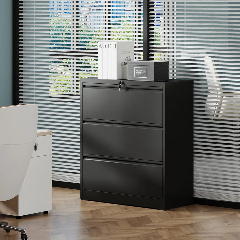 Lateral File Cabinet, Heavy Duty Filing Holds Letter/Legal/A4 Files by HouseOfZazla