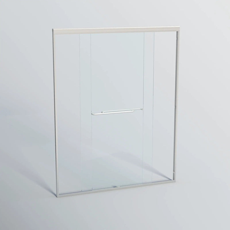 Double Sliding Shower Door, Semi-Frameless Bypass Bathroom Sliding Door With 1/4" (6 Mm) Tempered Glass For Walk-In Shower by HouseOfZazla