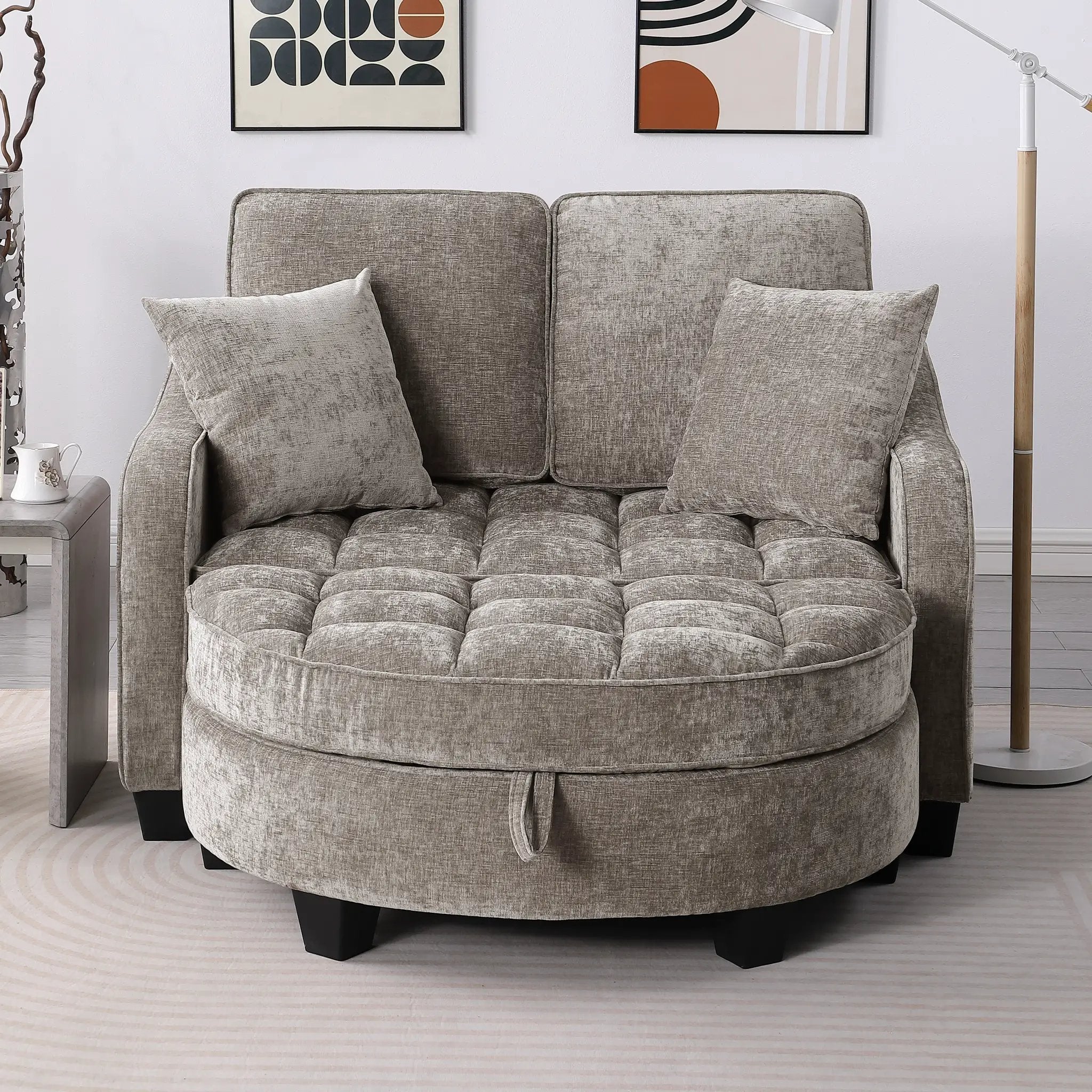 Two-Seater Sofa with Chaise Longue by HouseOfZazla