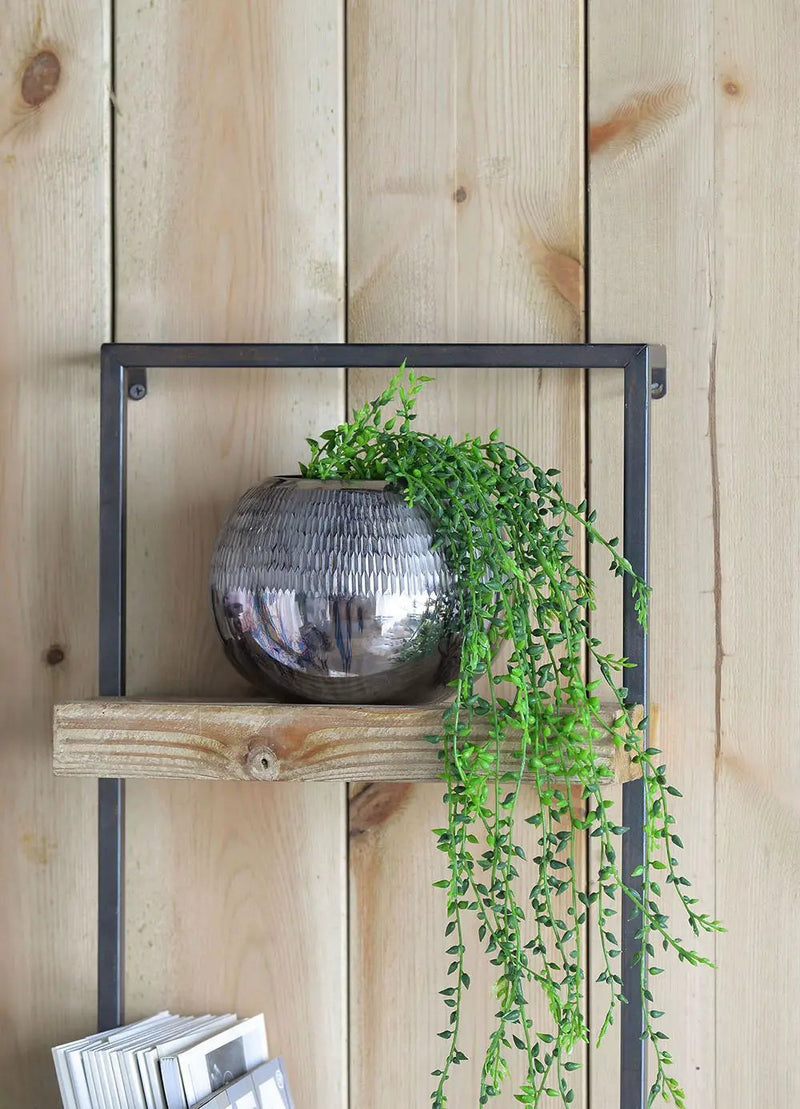 Wall Shelf With Two Shelves - Black Brown by HouseOfZazla