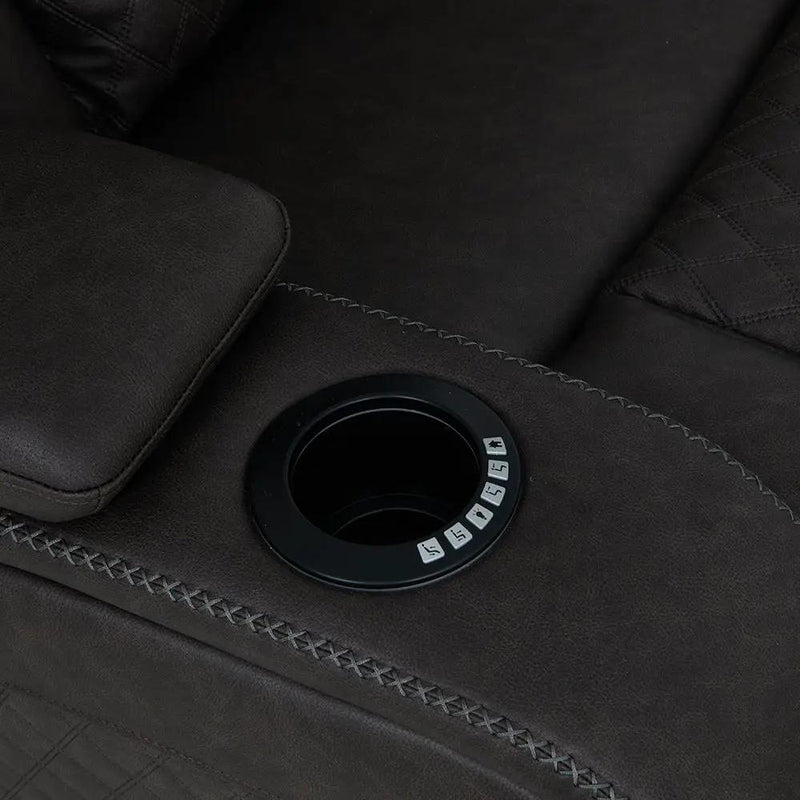 Wendell - Power Motion Recliner With Storage, USB & LED - Dark Gray by Unique Piece Furniture