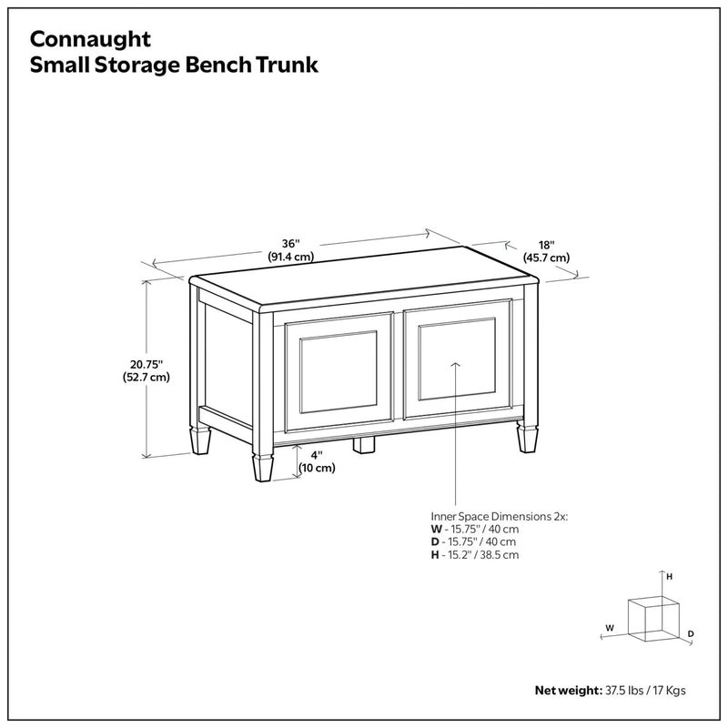 Connaught - Wide Storage Bench Trunk - Chestnut by HouseOfZazla