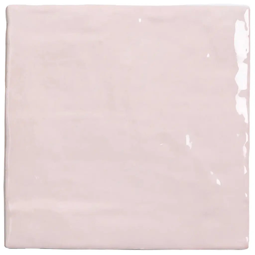 Chateau Soft Pink 5x5 Glossy Ceramic Square Tile (57 pack, 10.76 sq ft/case) by Apollo Tile