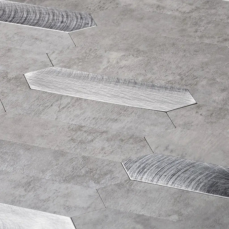 Gray 12x12 Honed Brick PVC Peel & Stick Tile (10 pack, 10 sq ft/case) by Apollo Tile