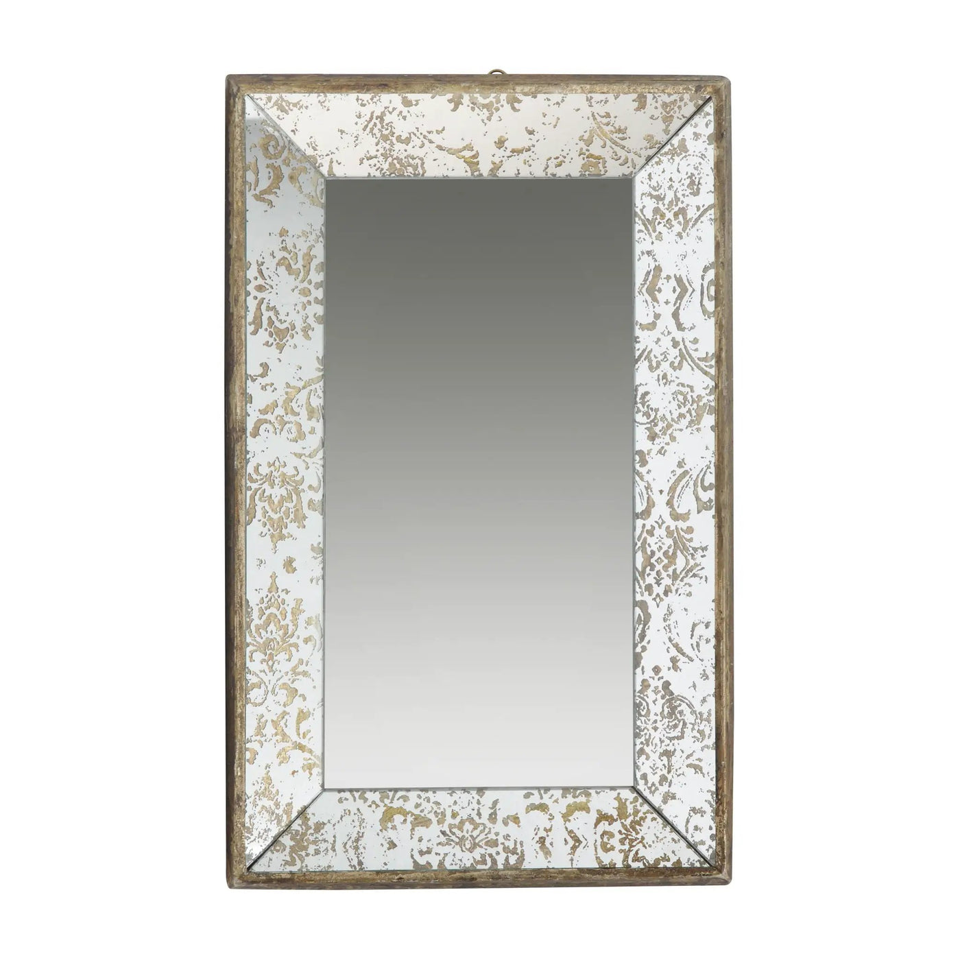 Antique Rectangle Mirror with Floral Accents by HouseOfZazla
