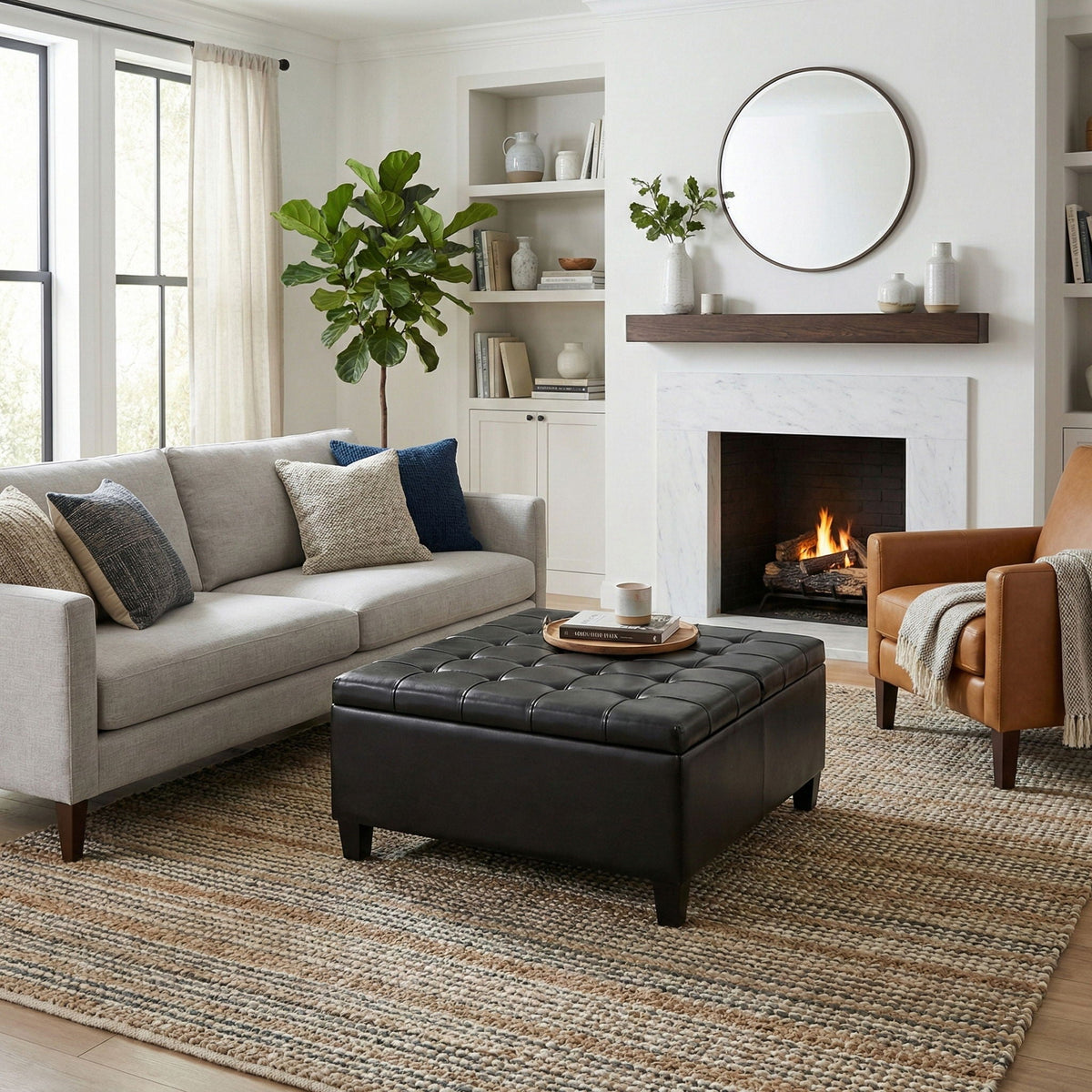 Harrison - Large Coffee Table Storage Ottoman, photo 6 of 25