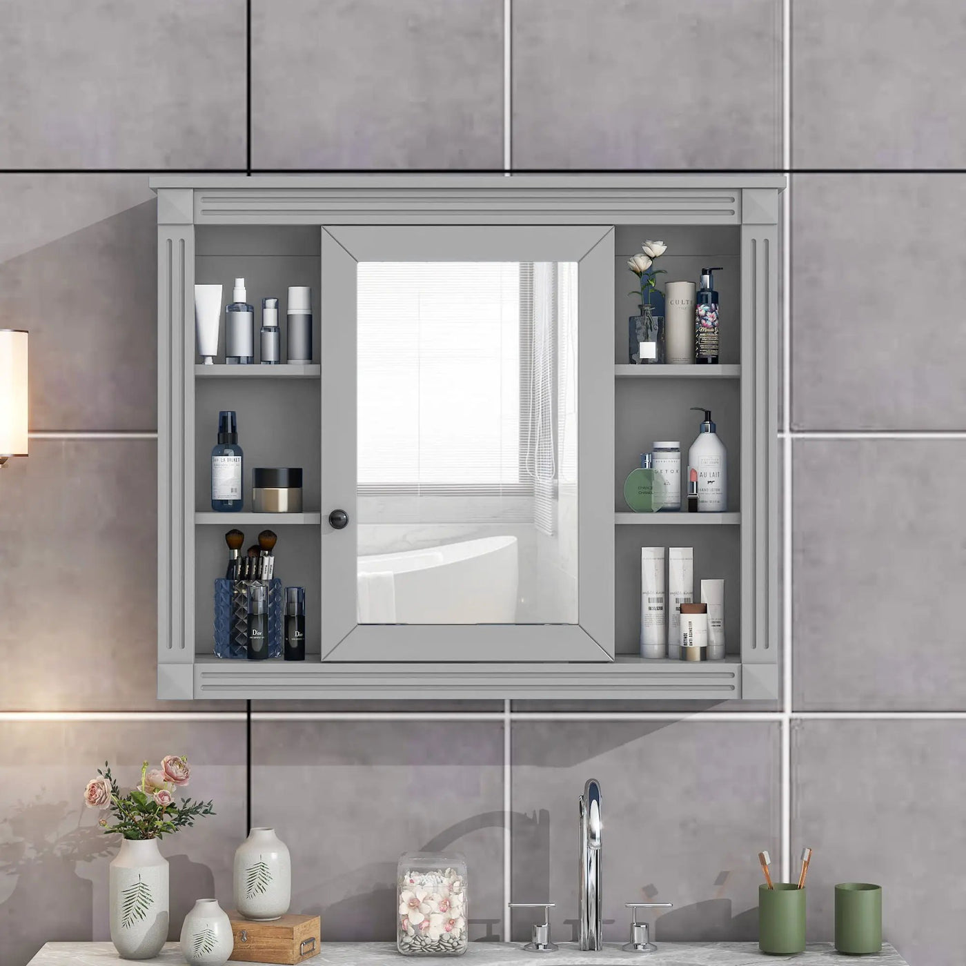 Wall Mounted Bathroom Storage Cabinet With Mirror by HouseOfZazla
