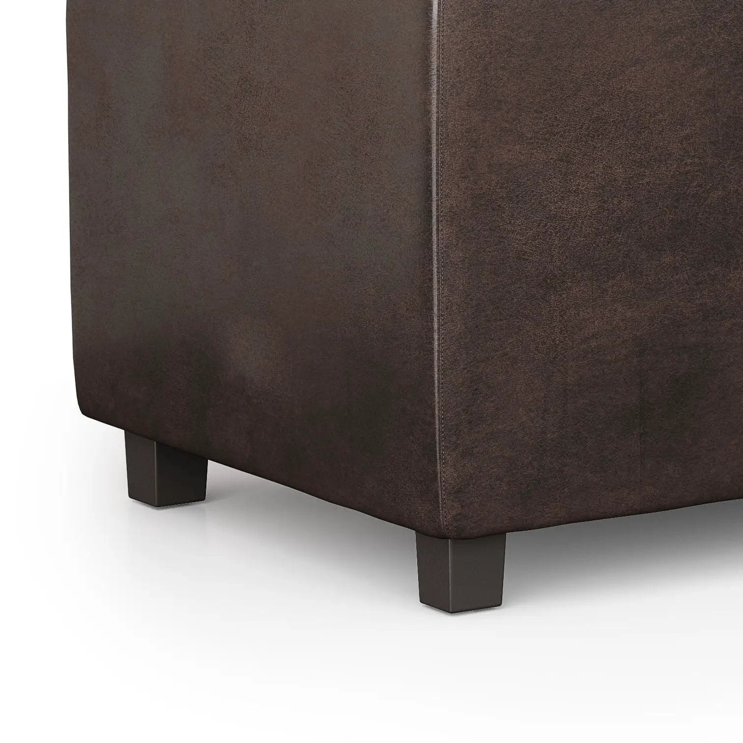 Avalon - Storage Ottoman - Distressed Brown by HouseOfZazla
