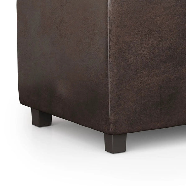Avalon - Storage Ottoman - Distressed Brown, photo 2 of 7