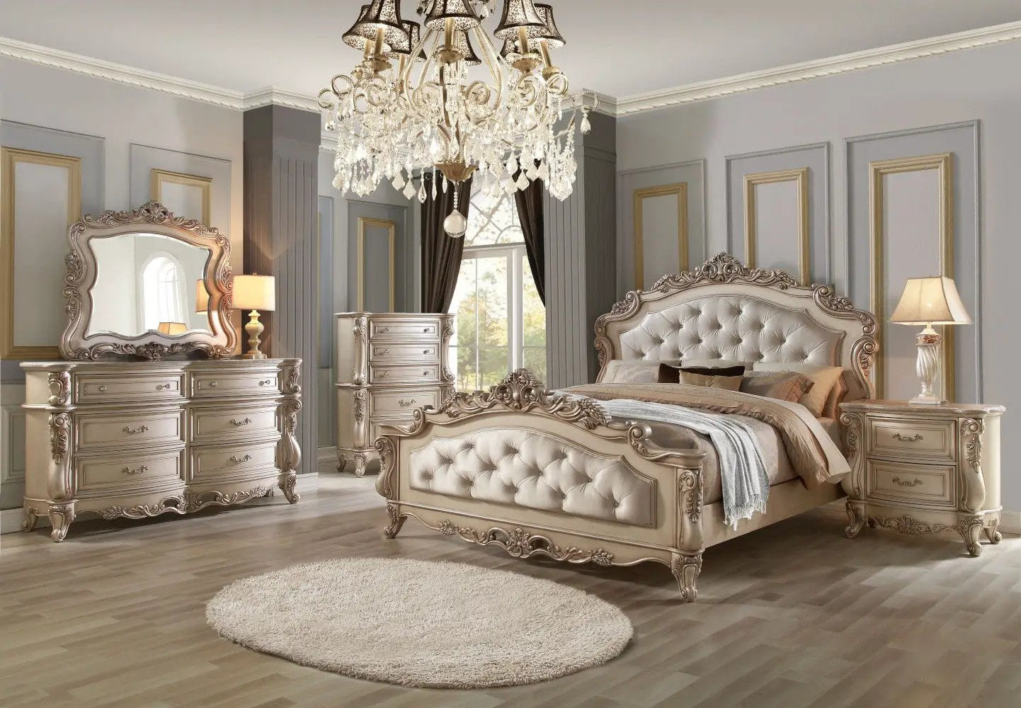 Gorsedd - Mirror - Golden Ivory by Unique Piece Furniture