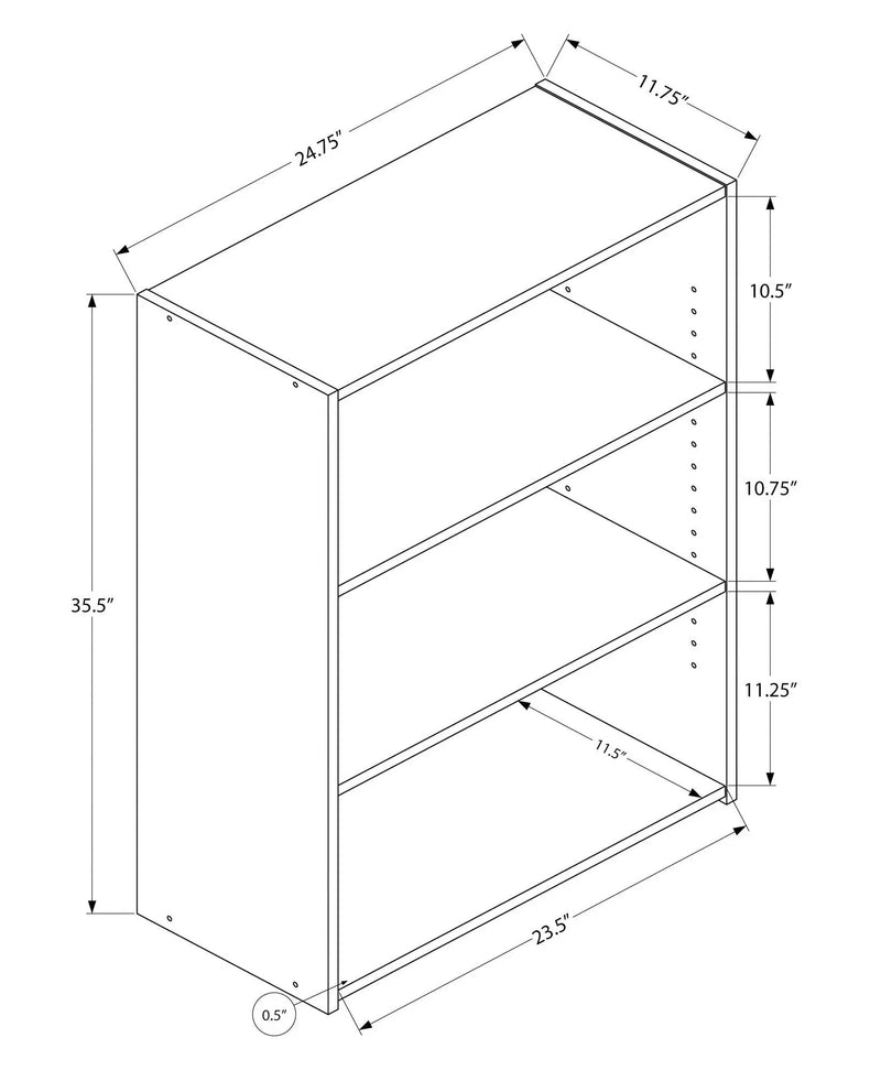 Bookshelf, Bookcase, 4 Tier, For Office, Transitional by HouseOfZazla
