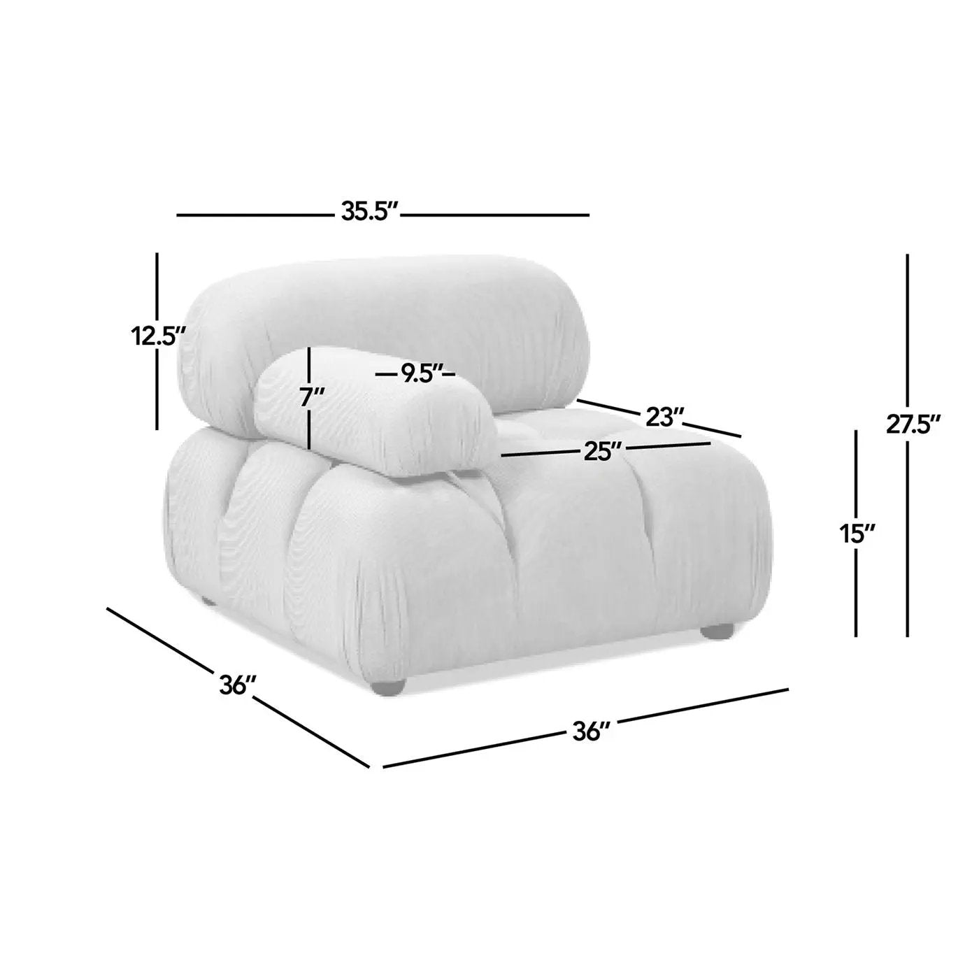 Marcel - Bubble Modular Modern Lounge Arm Chair by HouseOfZazla