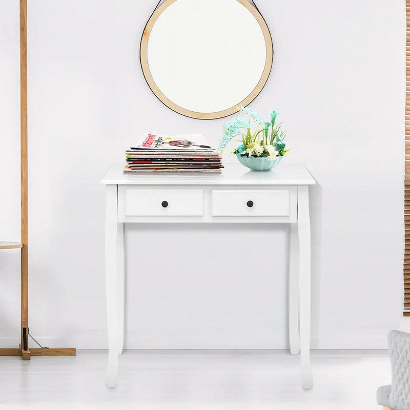Writing Desk 2-Tier Vanity Desk Computer Desk with 4 Drawers by DirectDeals