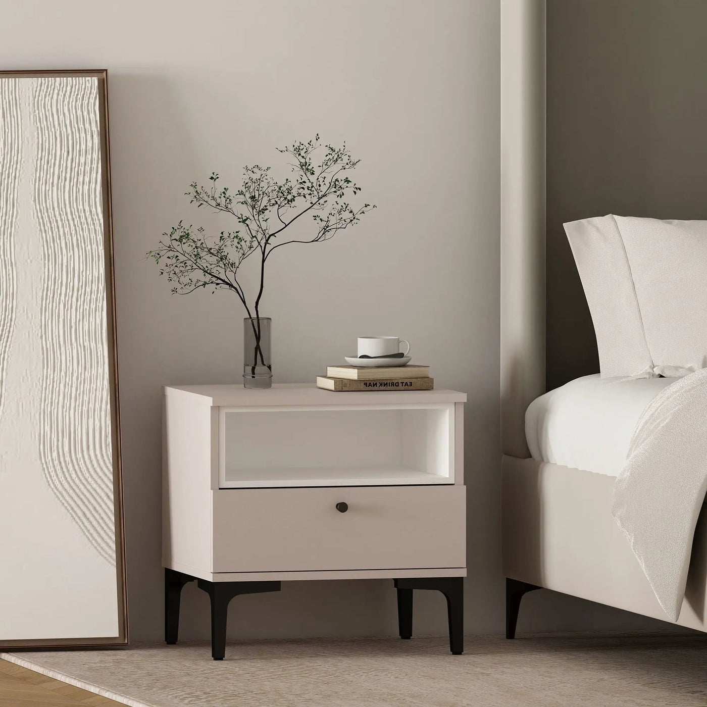 Amara - Nightstand With 1 Drawer by HouseOfZazla