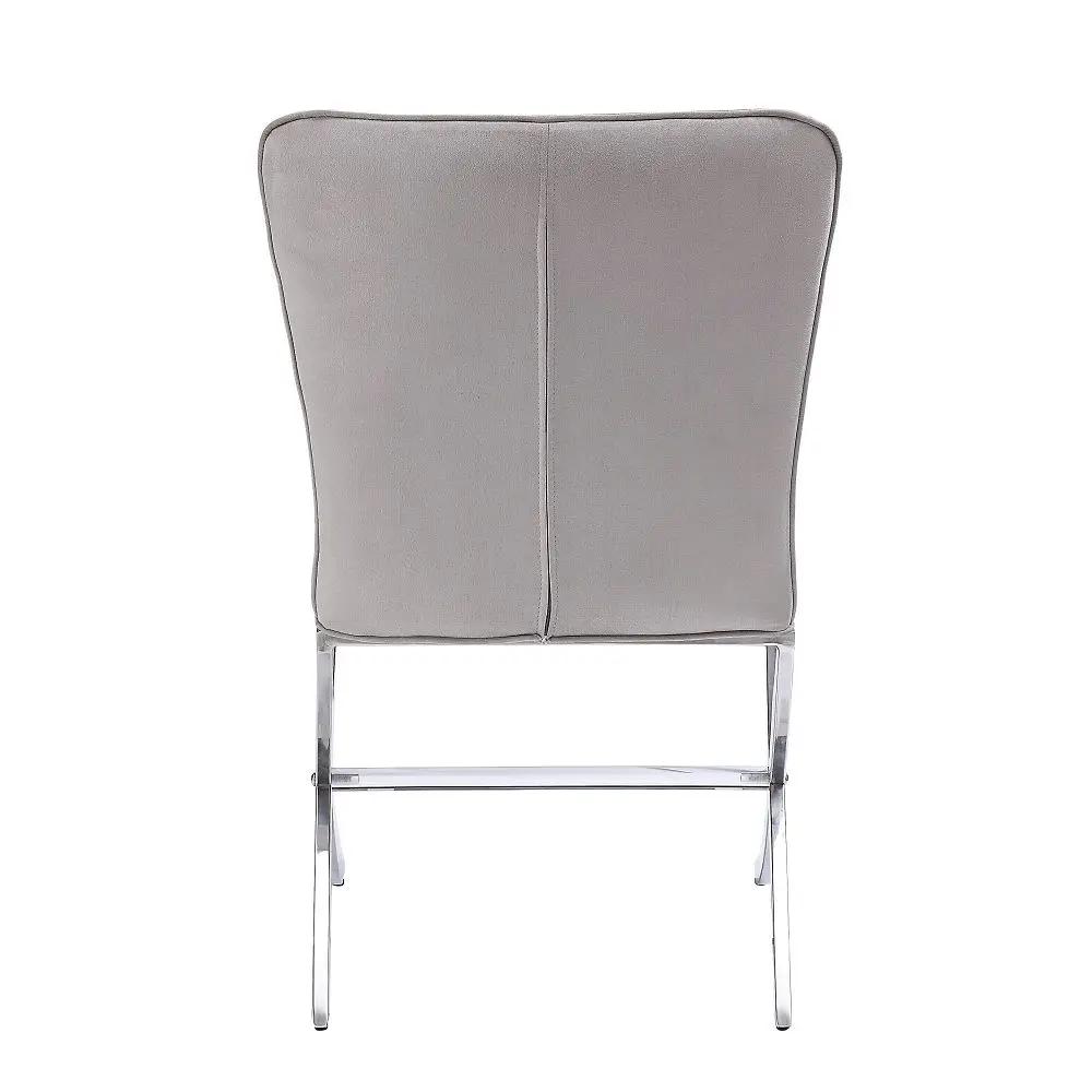 Daire - Side Chair (Set of 2) - Light Gray Velvet & Chrome by Unique Piece Furniture