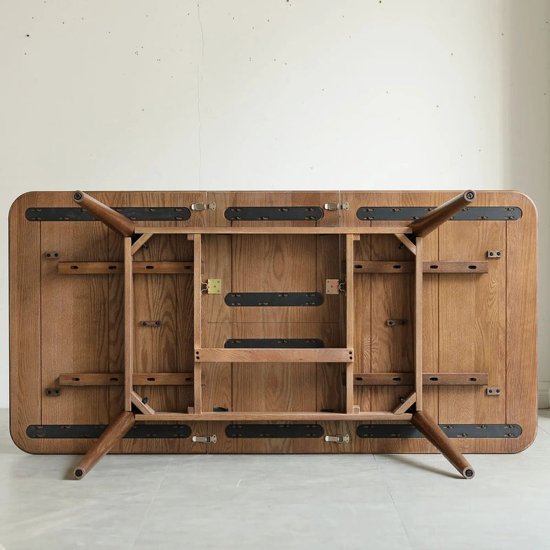 Round Corner Diagonal Leg Telescopic Table For 6 - 8 People To Meet Dining Table by Unique Piece Furniture