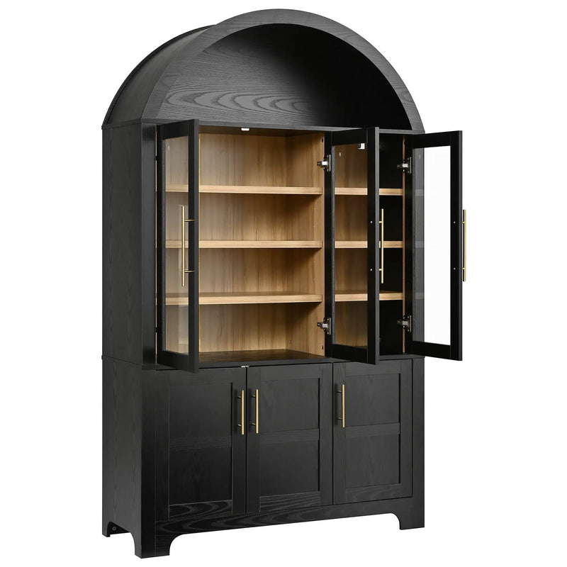 K&K 73" Tall Arched Kitchen Pantry by HouseOfZazla