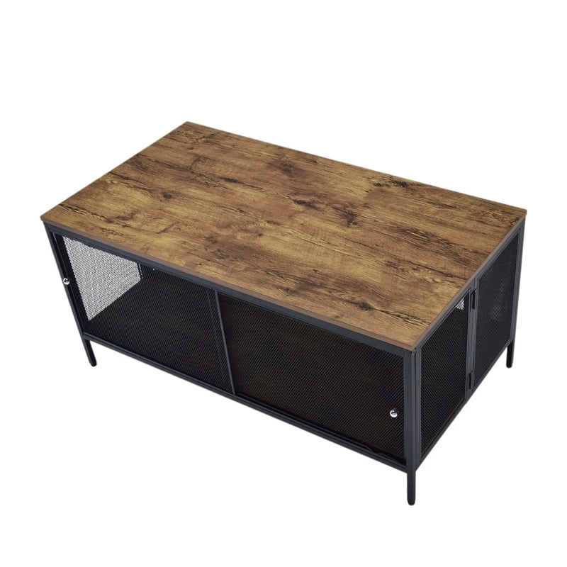 Winam - Coffee Table - Antique Oak / Black by Unique Piece Furniture