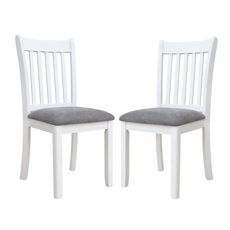 Modern Dining Chair, Wooden Back, Cushion Seats (Set of 2) by Unique Piece Furniture