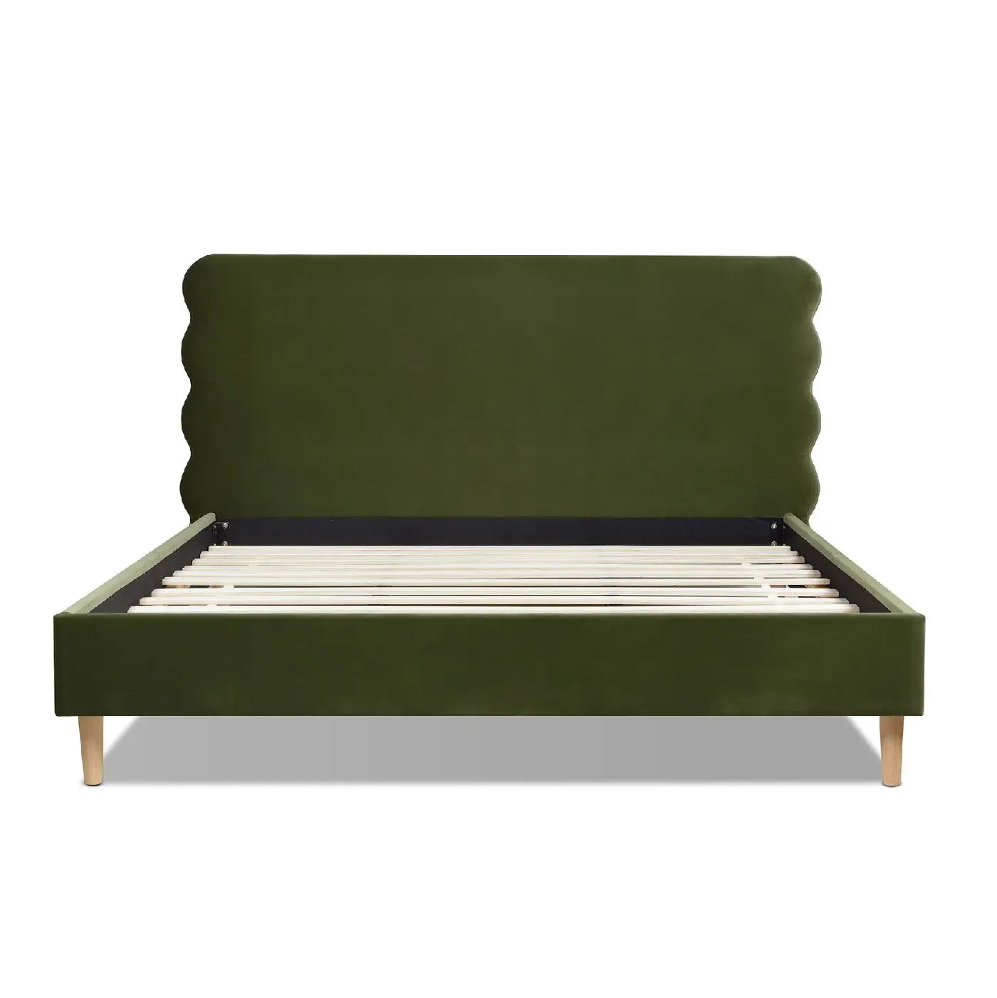 Stockholm - Modern Wavy Headboard Platform Bed by HouseOfZazla