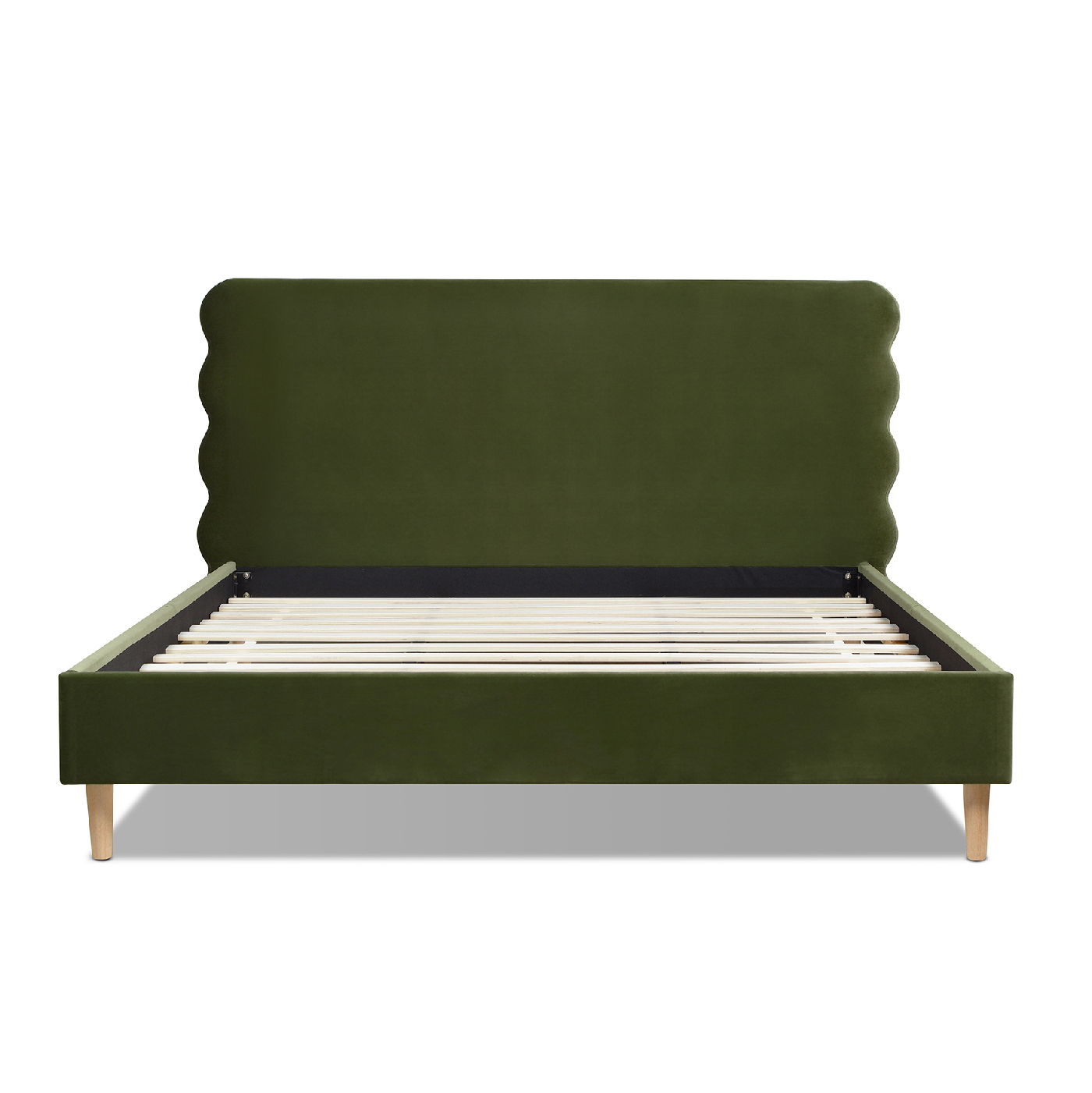 Stockholm - Modern Wavy Headboard Platform Bed by HouseOfZazla