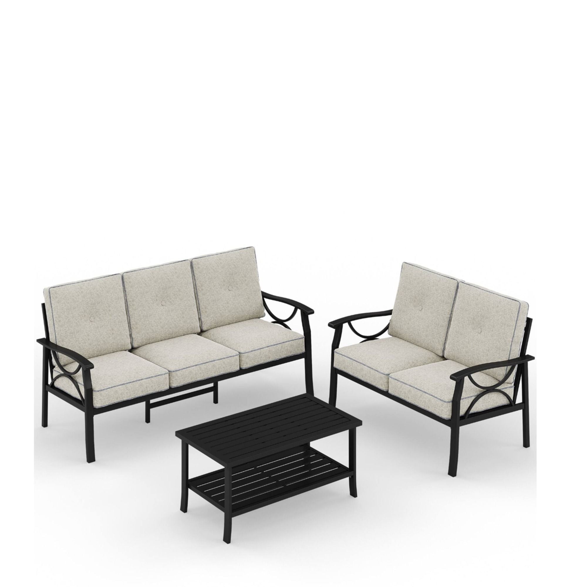 Patio Furniture Set & Coffee Table And Cushions For Backyard by HouseOfZazla