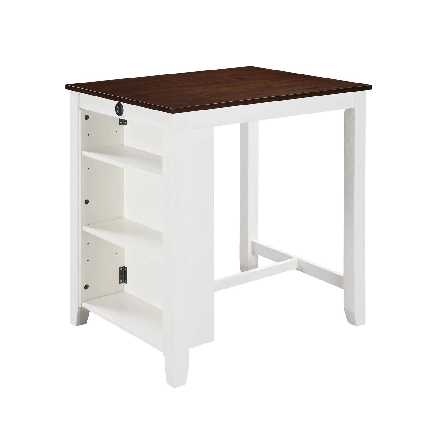 Graham - Small Space Counter Height Dining Table With USB Charging Ports And Shelves by HouseOfZazla