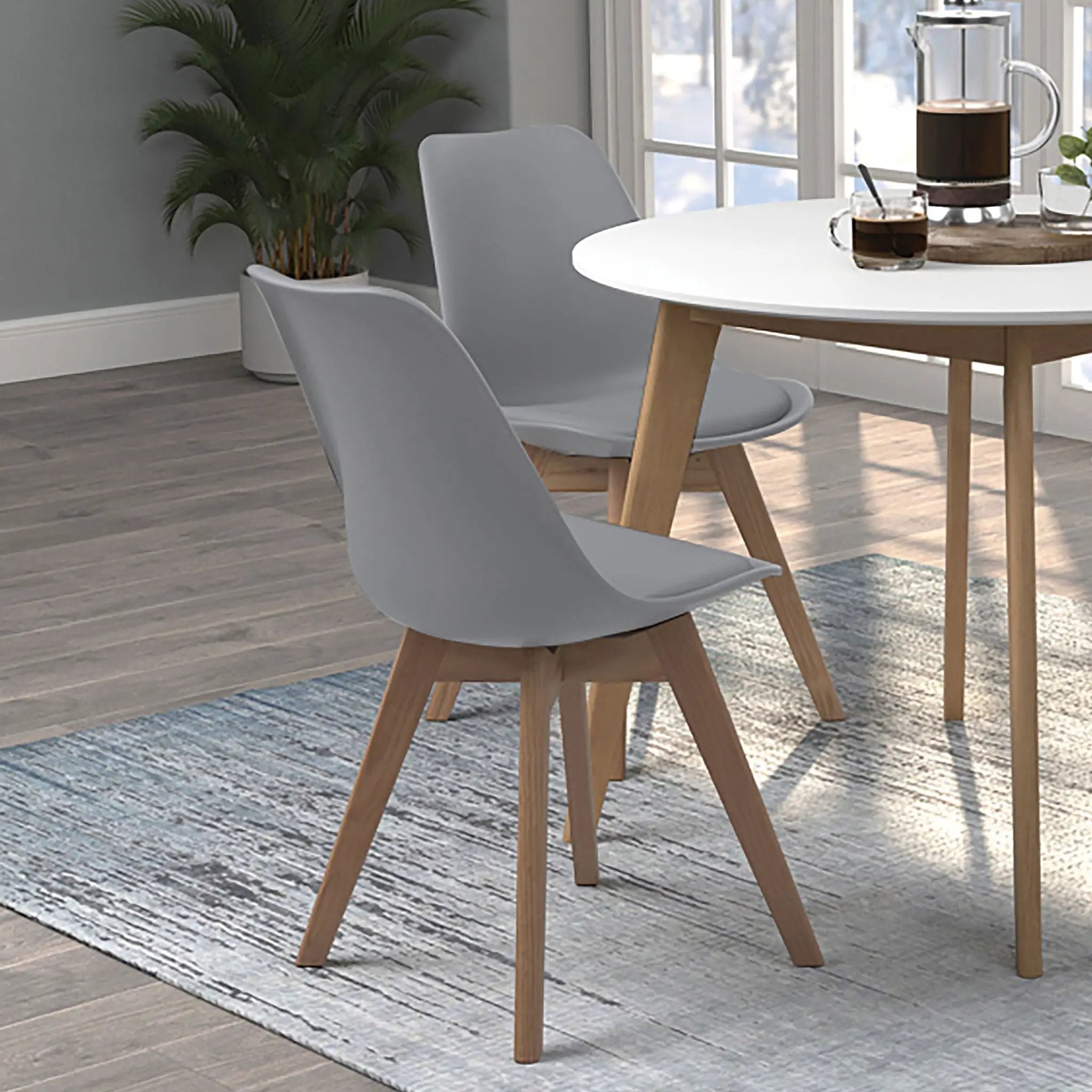 Elegant Padded Side Chair (Set Of 2)