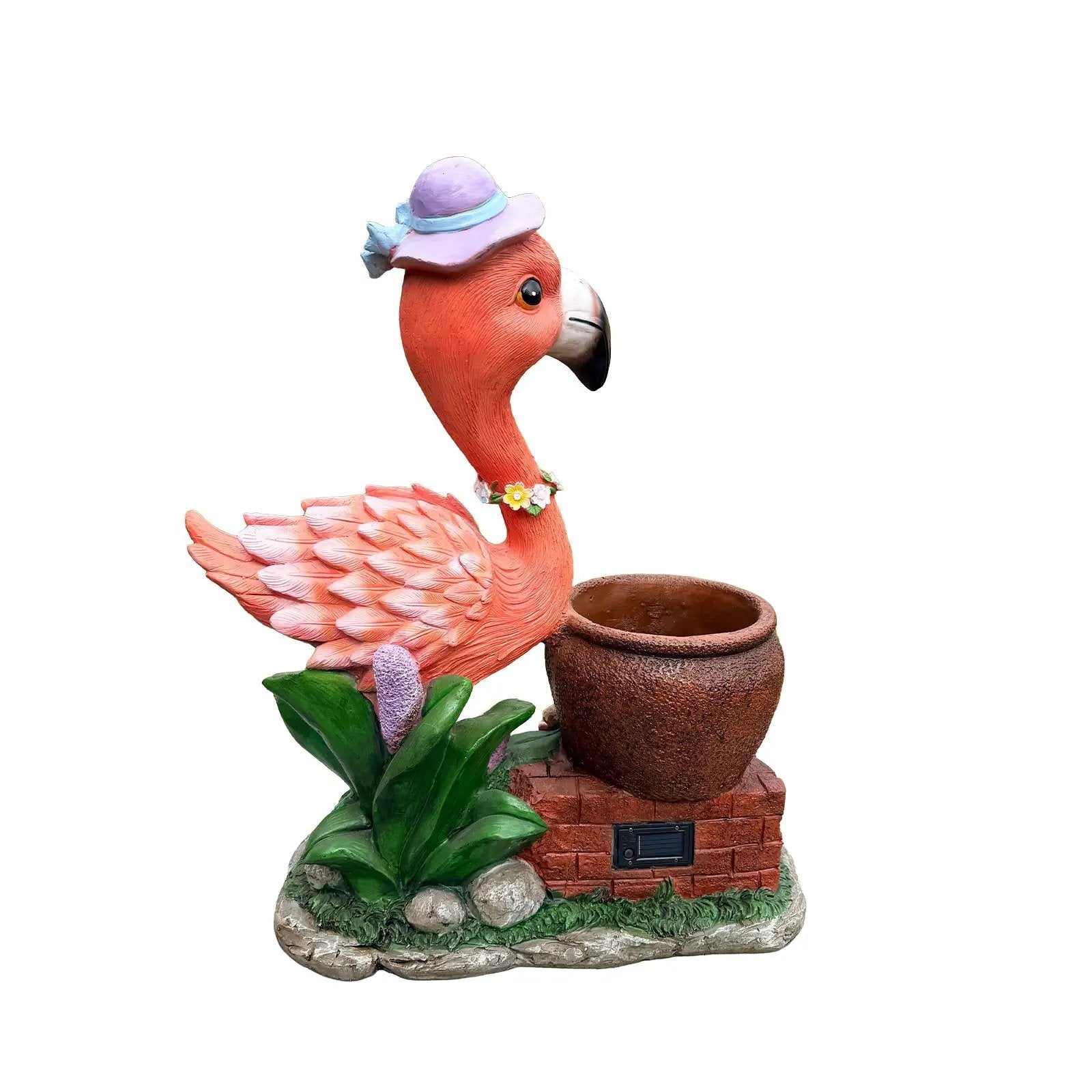 Outdoor Garden Sculpture Flamingo Flower Pot Planter by HouseOfZazla