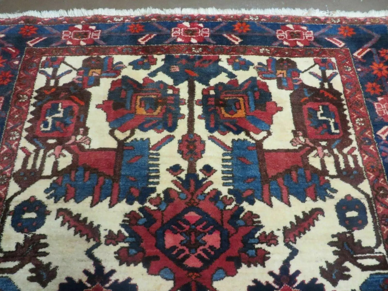 5.5' X 10.5' Antique Handmade Indian Floral Oriental Wool Rug Tribal Veg Dye Nice by Jewel Rugs