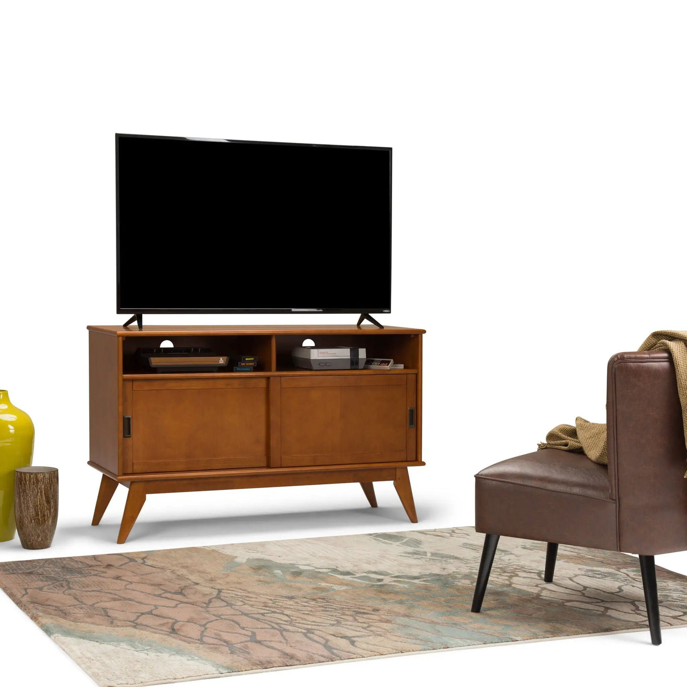 Draper - Handcrafted Mid Century Low TV Media Stand by HouseOfZazla