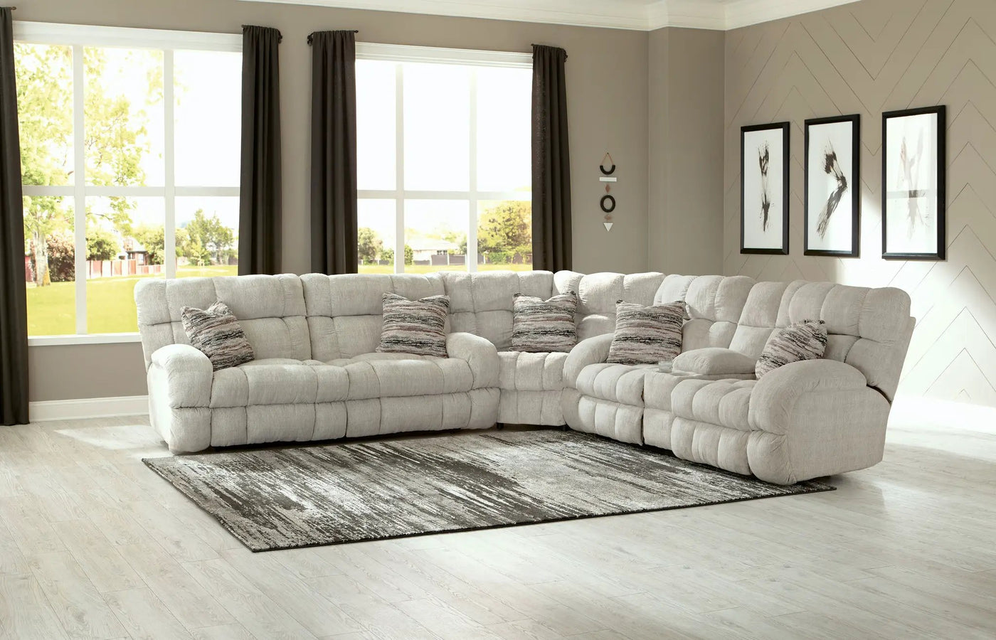 Ashland - Reclining Sectional With 4 Lay Flat Reclining Seats by Unique Piece Furniture