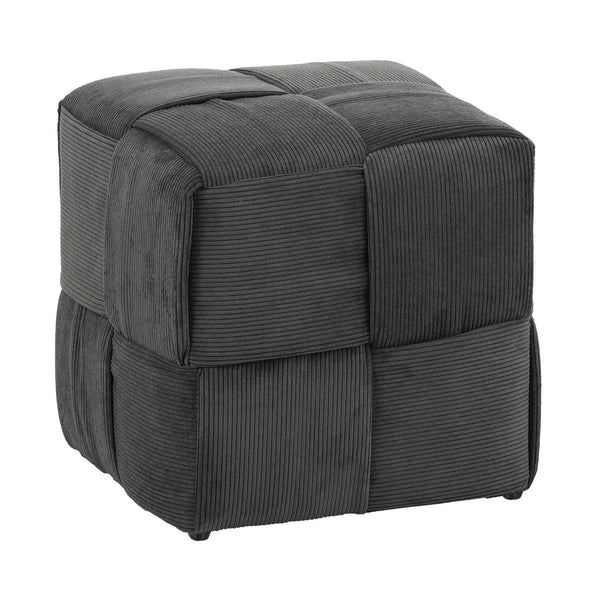 Modern Ottoman Foot Rest With Woven Design
