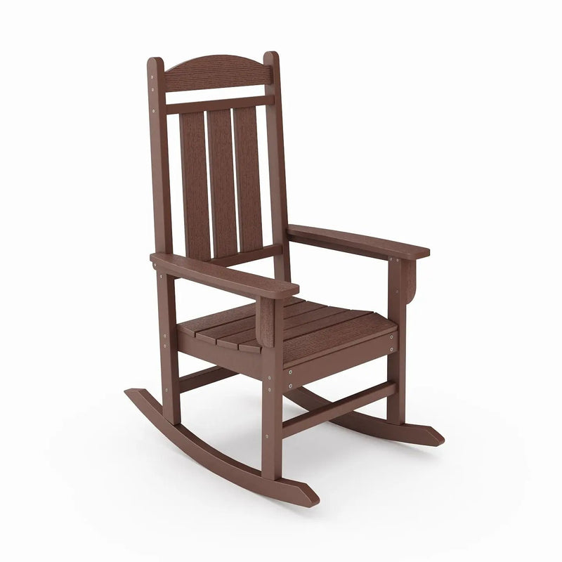 Traditional Porch Rocker Classic HDPE Poly Lumber For Porch, Patio, And Garden Comfort by Unique Piece Furniture