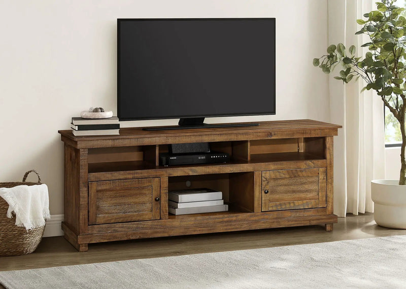Payne 70-inch TV Stand Media Console Distressed Brown by Unique Piece Furniture