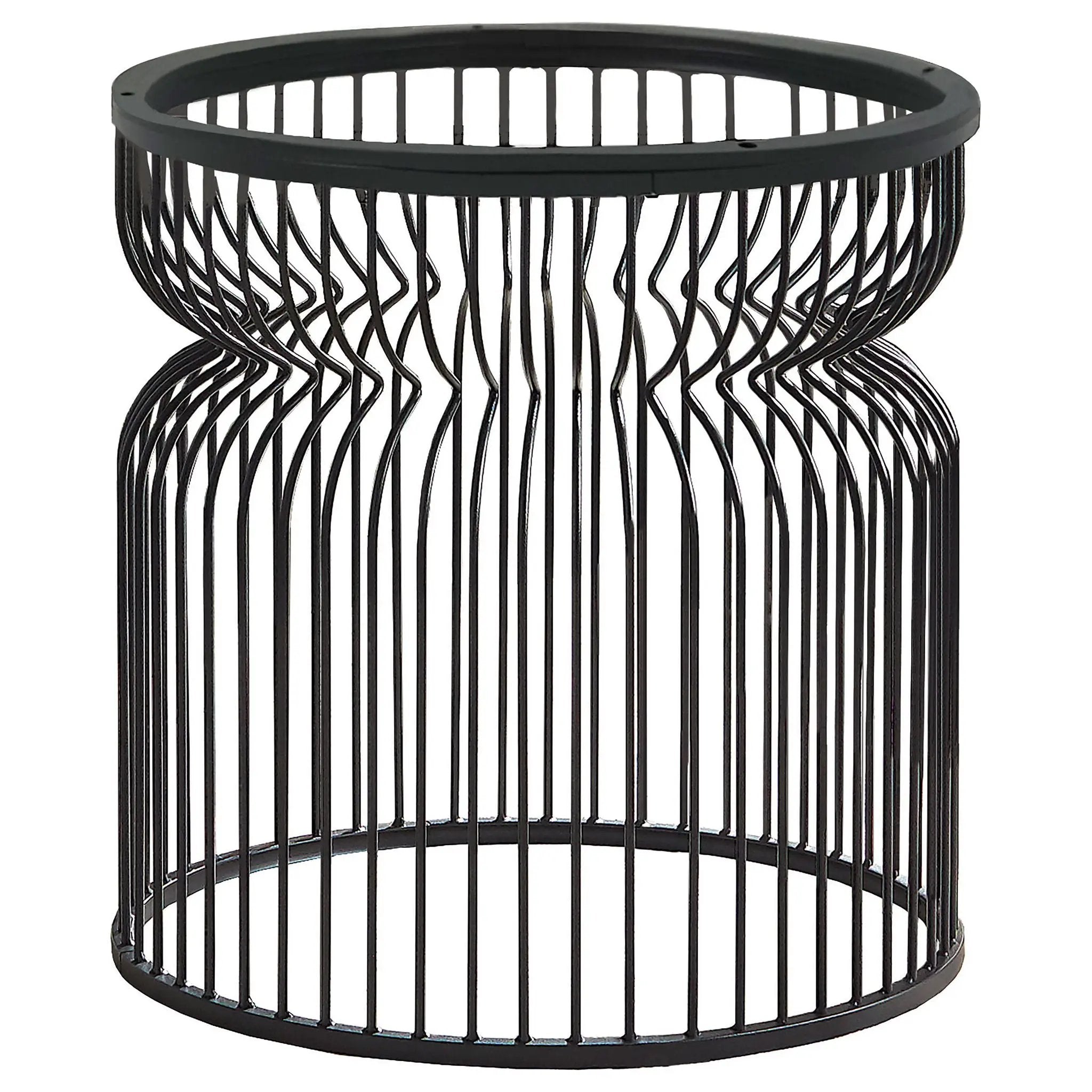 Granvia Round Metal Dining Table Base Gunmetal by Unique Piece Furniture