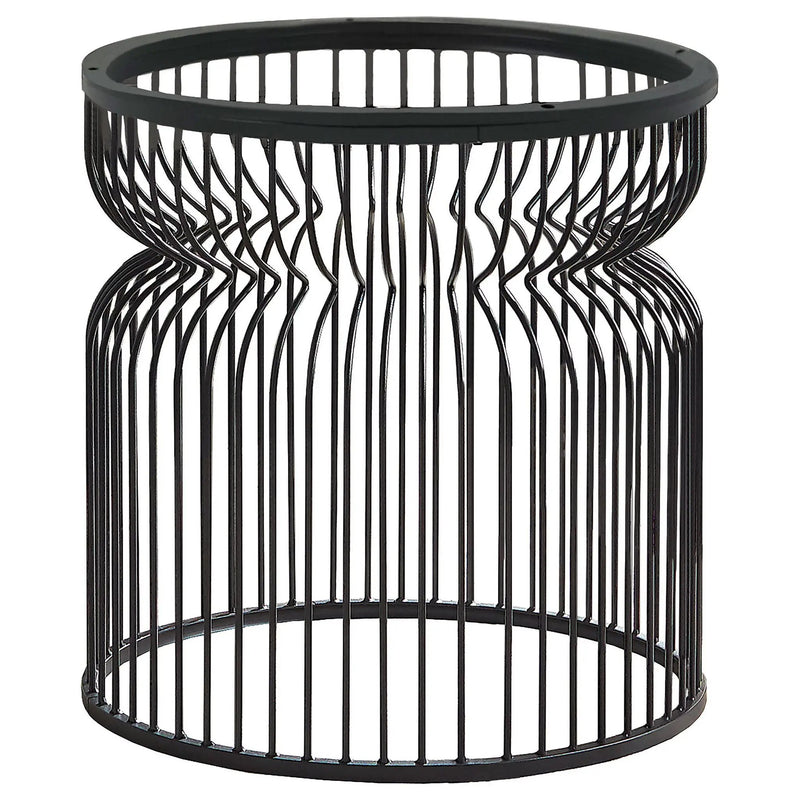 Granvia Round Metal Dining Table Base Gunmetal by Unique Piece Furniture