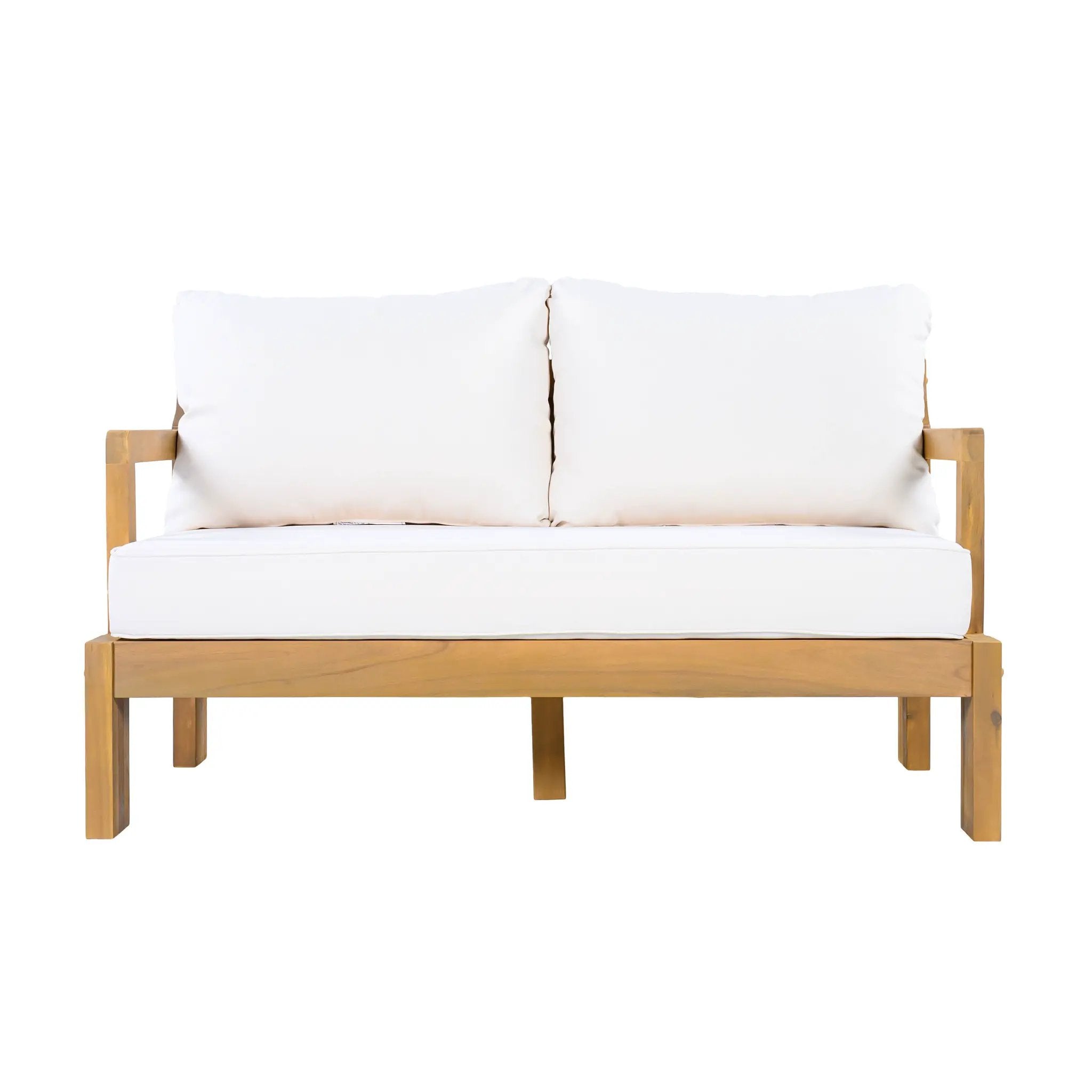Outdoor 2-Piece Acacia Wood Patio Chat Set by HouseOfZazla