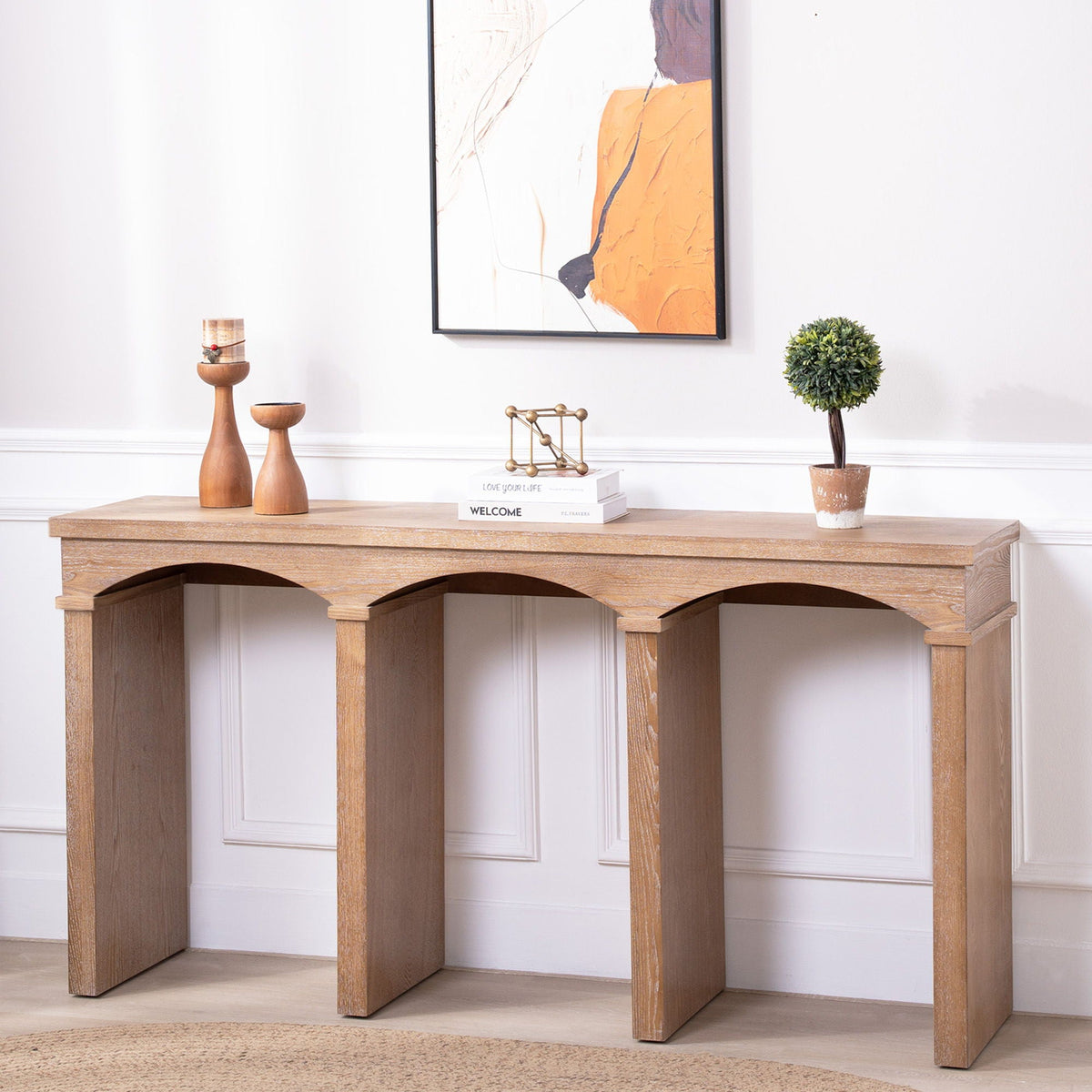 Archway Console Table - Antique Natural / Light Natural / Natural, photo 2 of 4