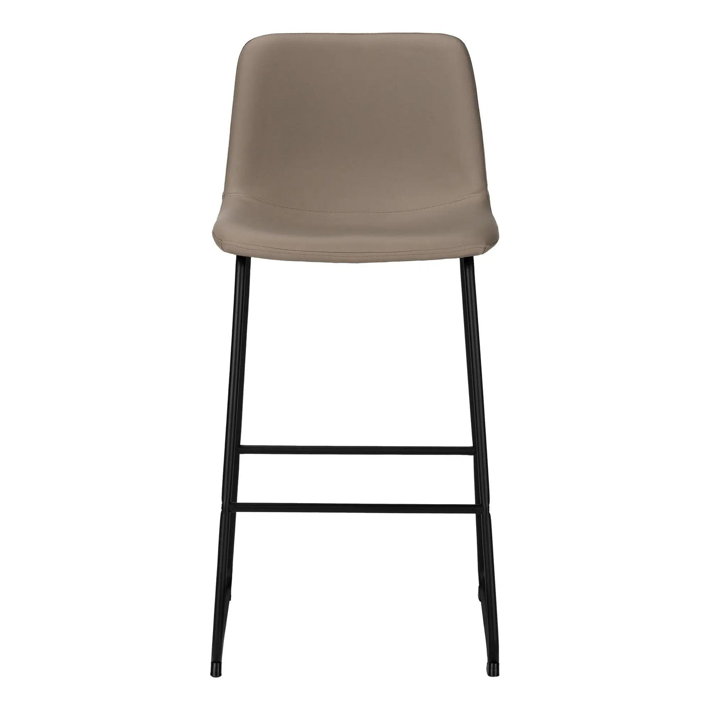 Bar Height Office Chair with Curved Backrest and Leather-Look Upholstery by HouseOfZazla