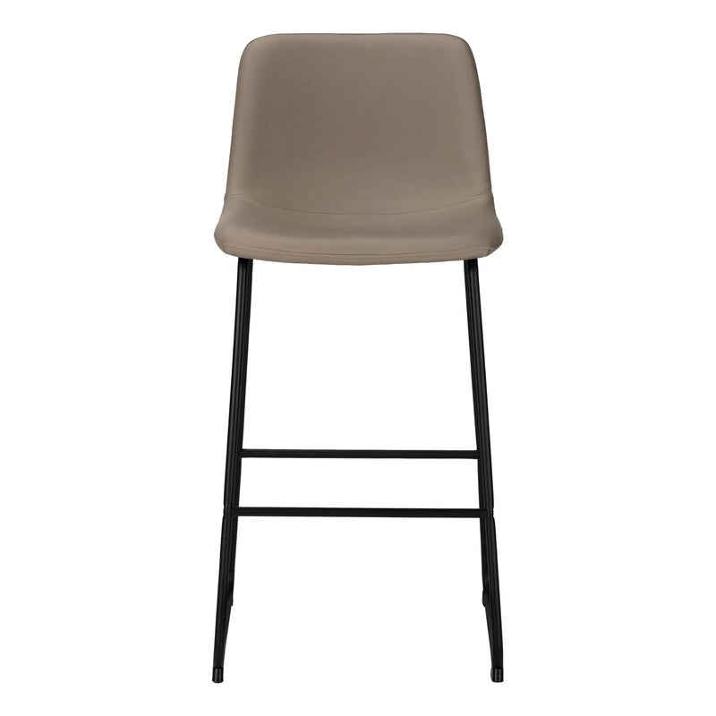 Bar Height Office Chair with Curved Backrest and Leather-Look Upholstery by HouseOfZazla