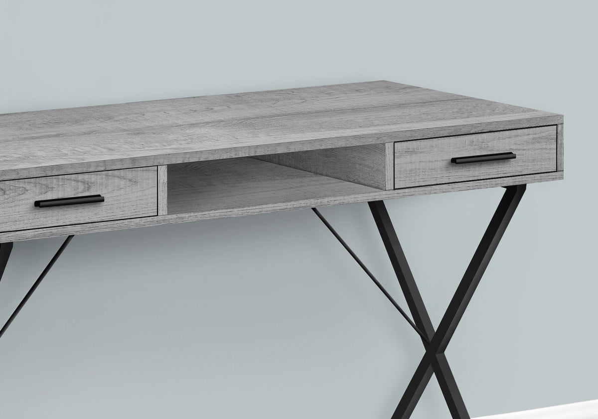 Contemporary Computer Desk with Storage Drawers - Metal & Wood, photo 6 of 20