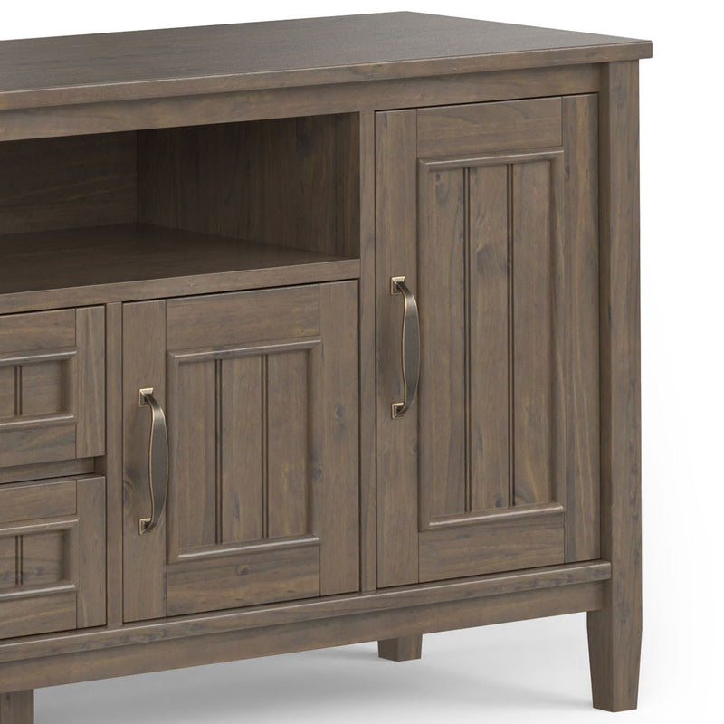 Lev - Handcrafted TV Media Stand - Smoky Brown by HouseOfZazla