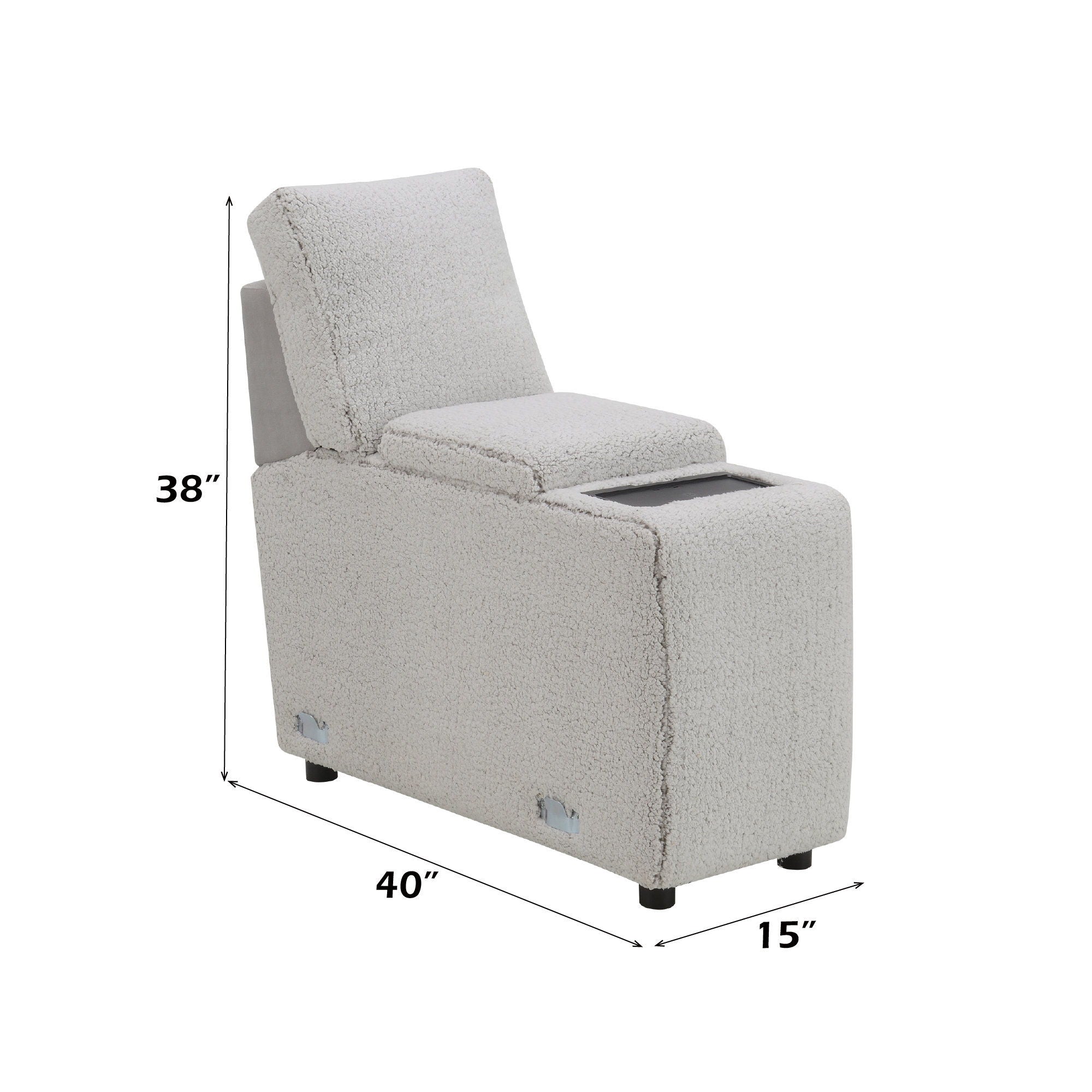 Tarrance - Modular Power Recliner Sectional - Gray by HouseOfZazla