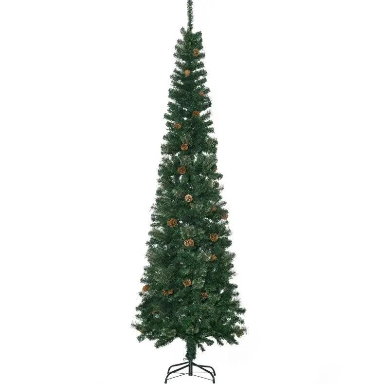 Slim Pine Needles Xmas Tree - 7.5 Foot Pencil Christmas Tree by HouseOfZazla