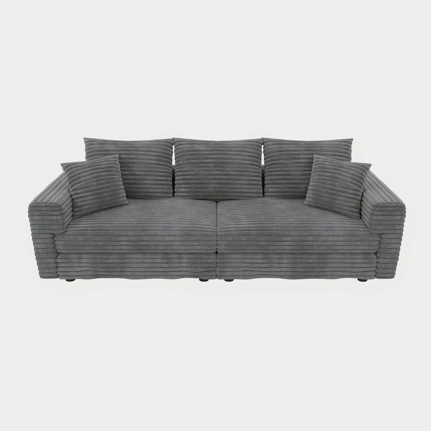 Convertible Deep Seat Sofa With Soft Pillows And Ottomans by HouseOfZazla